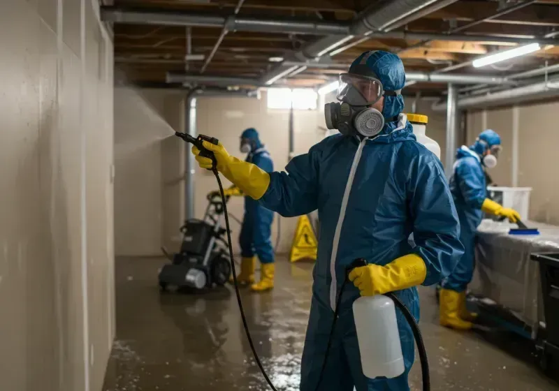 Basement Sanitization and Antimicrobial Treatment process in Vernon Parish, LA